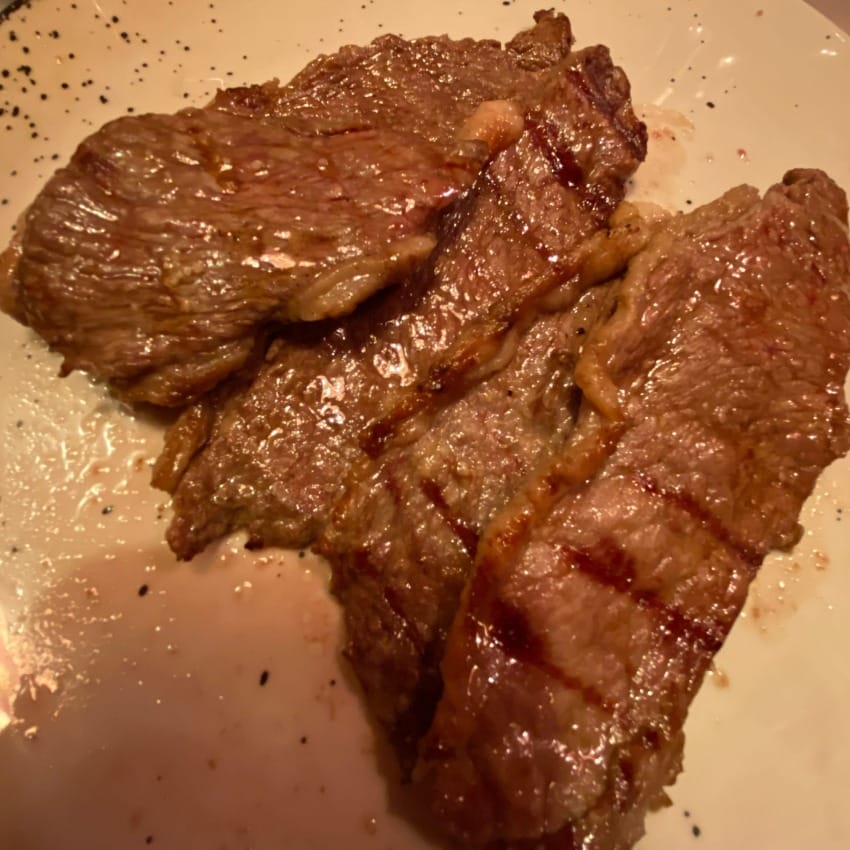 Layers of picanha steak
