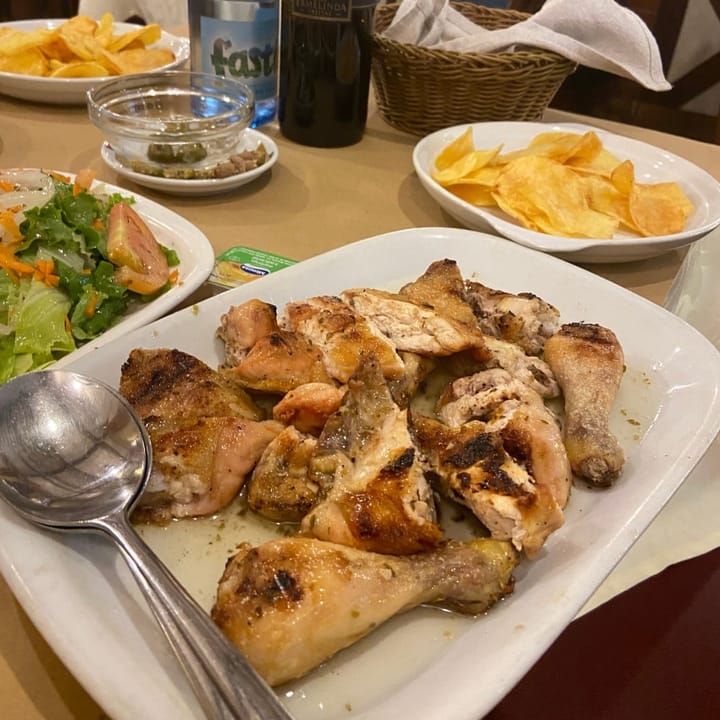 Chargrilled chicken with fried potatoes